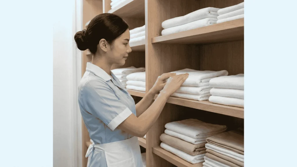 Ensuring all spaces are organized, hygienic, and presentable