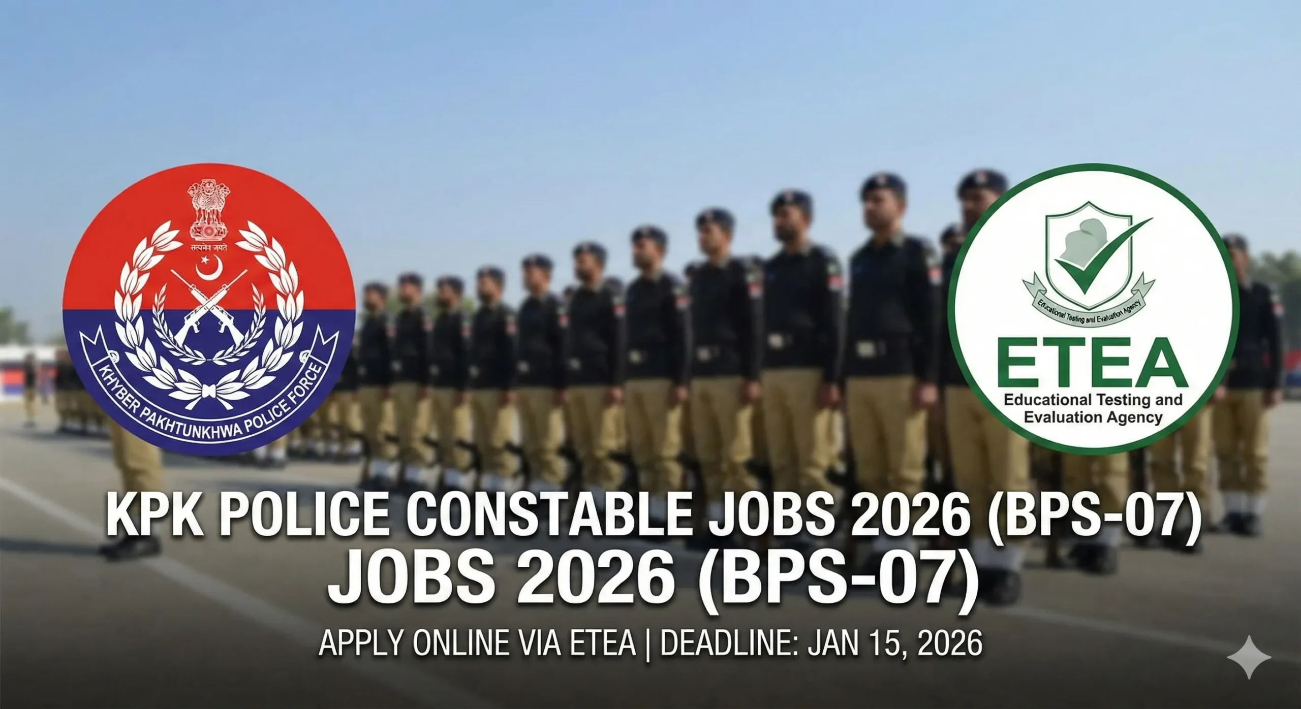KPK Police Constable Jobs 2026 BPS-07 recruitment banner with ETEA logo and application details