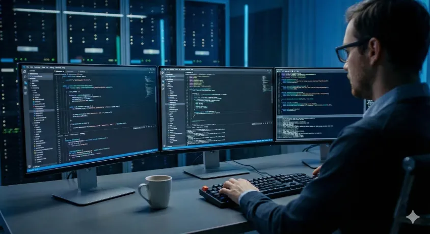 Financial Expert and Monitoring & Evaluation Specialist analyzing budget reports and performance KPIs on a tablet for Punjab Police development projects.